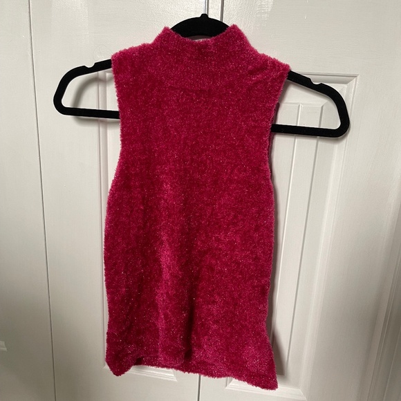 Vintage Jacob Annexe Turtleneck Sparkly Pink Sweater Top Size Medium - Picture 1 of 2